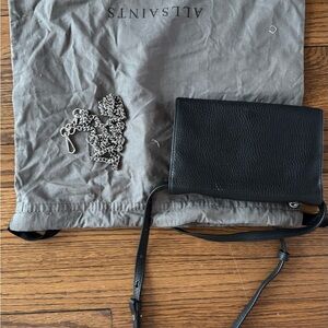 All Saints Black Crossbody Bag